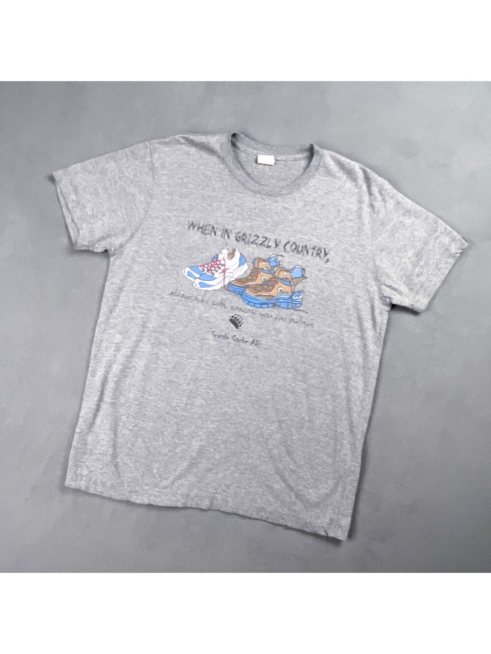 Vintage Graphic T-Shirt, Funny Hiking Grizzly Joke Tee